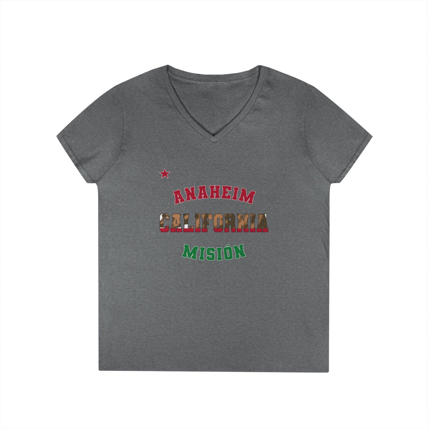 California Anaheim Spanish - Ladies' V-Neck T-Shirt