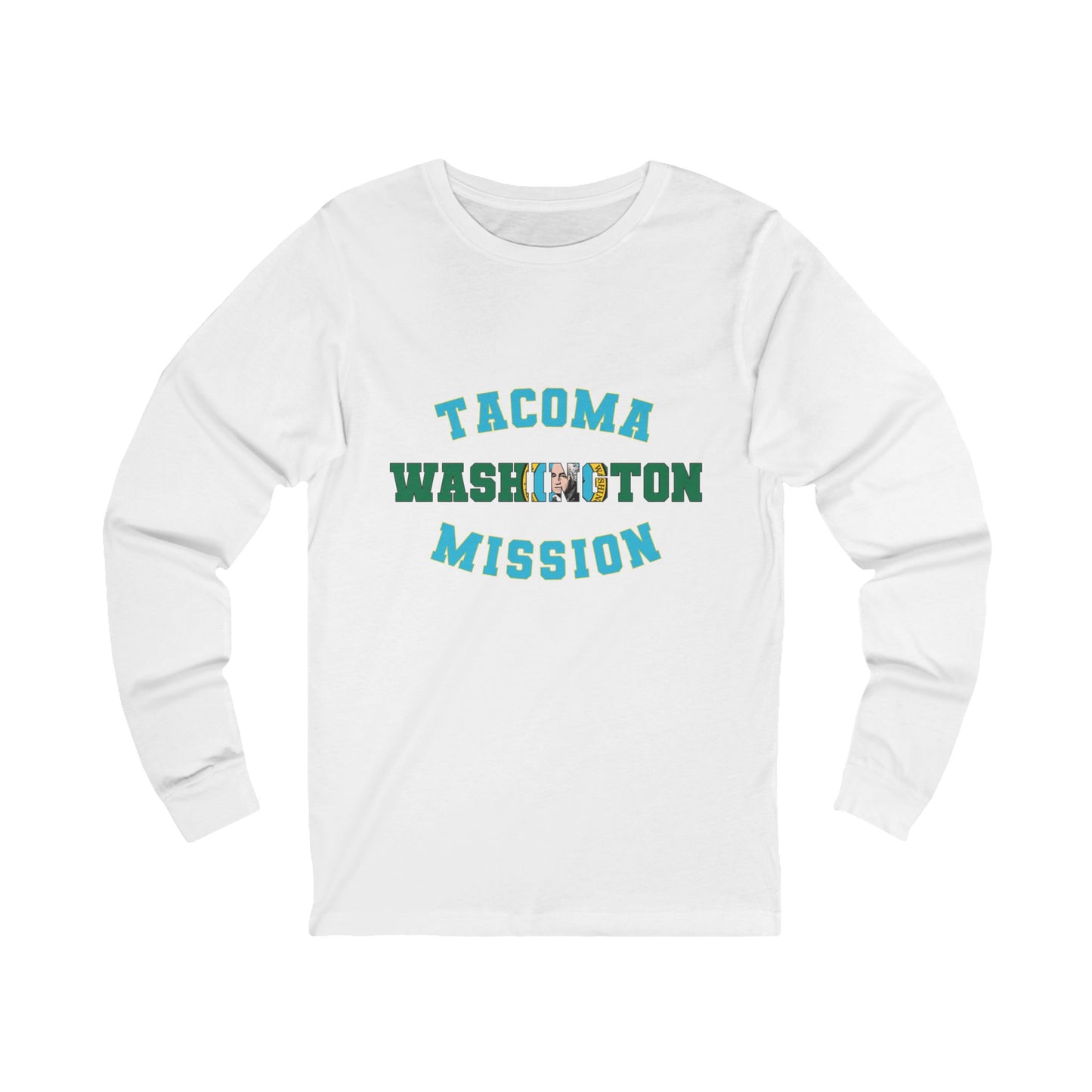 Washington Tacoma English - Unisex Long Sleeve Cotton Jersey
