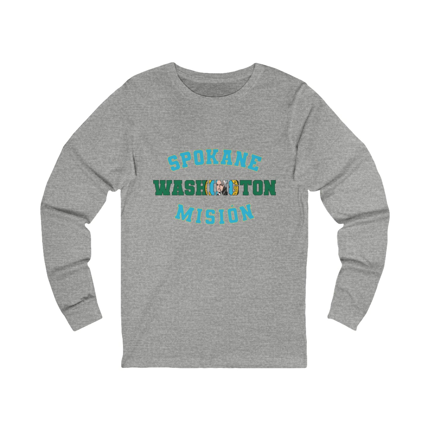 Washington Spokane Spanish - Unisex Long Sleeve Cotton Jersey