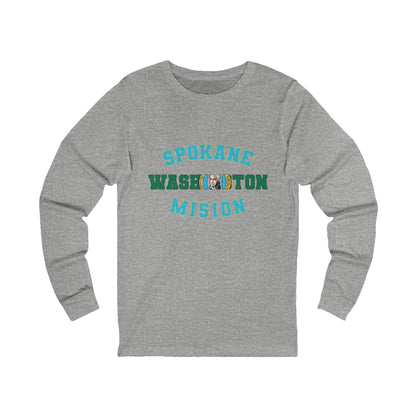 Washington Spokane Spanish - Unisex Long Sleeve Cotton Jersey