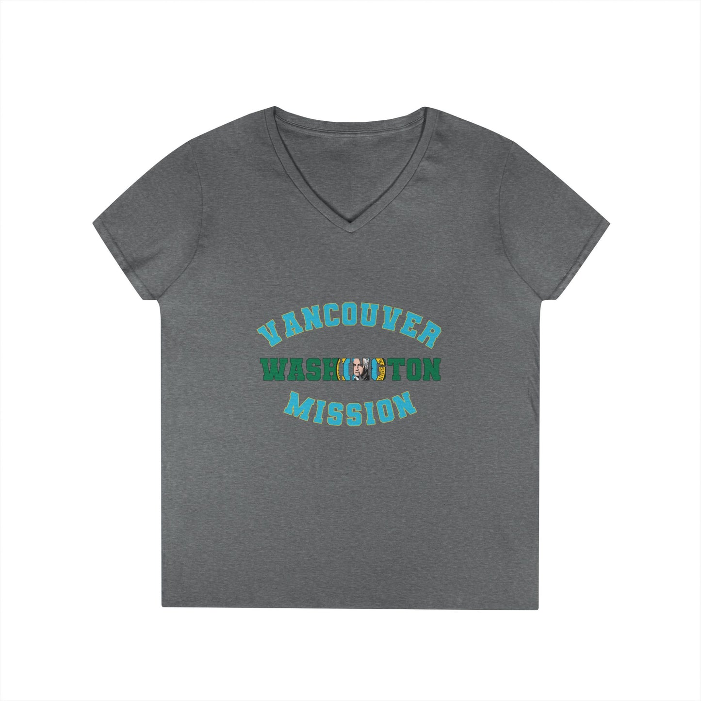 Washington Vancouver English - Ladies' V-Neck T-Shirt