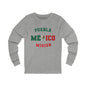 Mexico Puebla Spanish - Unisex Long Sleeve Cotton Jersey