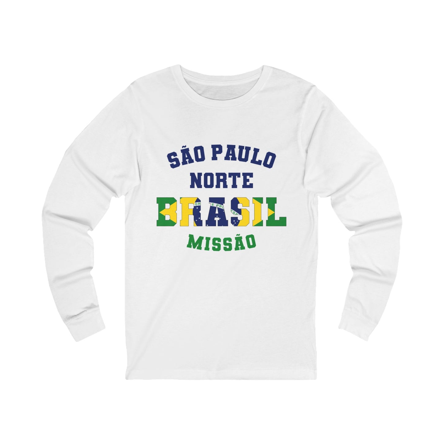 Brazil Sao Paulo North Portuguese - Unisex Long Sleeve Cotton Jersey