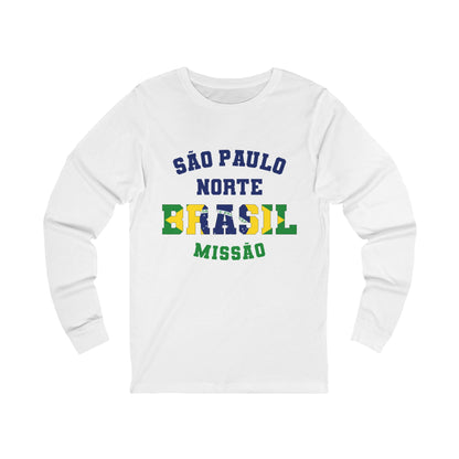 Brazil Sao Paulo North Portuguese - Unisex Long Sleeve Cotton Jersey