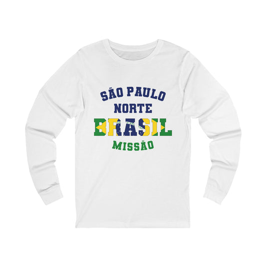 Brazil Sao Paulo North Portuguese - Unisex Long Sleeve Cotton Jersey