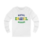 Brazil Natal Portuguese - Unisex Long Sleeve Cotton Jersey